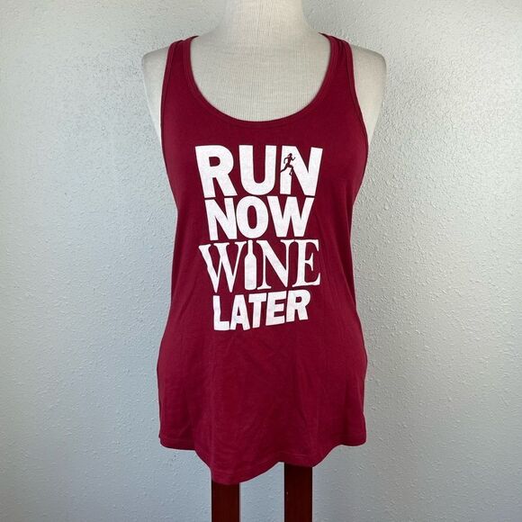 Next Level Run Now Wine Later Tank Top Size S EUC - Picture 1 of 6